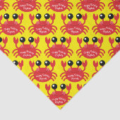 カニ誕生日パーティーかわいい漫画の子供 薄葉紙 (詳細)