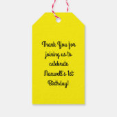 カニ誕生日パーティービーチ ギフトタグ (裏面)