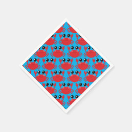 カニ誕生日パーティービーチ スタンダードカクテルナプキン