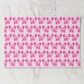 カニ誕生日パーティーピンク紙ランチョンマット ペーパーパッド (正面)