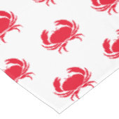 カニ赤い白いパターンモダン沿岸 テーブルクロス (アングル)