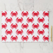 カニ赤い白海動物パターン紙ランチョンマット ペーパーパッド (インサイチュ)