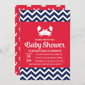 カニ赤ちゃんシャワー招待状航海の招待状 招待状 (正面/裏面)