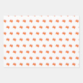 カニ赤ホットオレンジシンプル色クリーン新鮮 ラッピングペーパーシート (正面2)