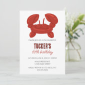 カニ風船動物の誕生日パーティー 招待状 (スタンド正面)