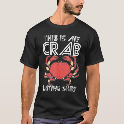 カニ食べズシーフードクロウフィッシュロブスター Tシャツ (正面)