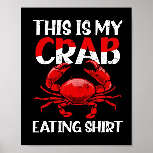 カニ食べズTシャツTシャツToday Forecast Crabs An ポスター (正面)