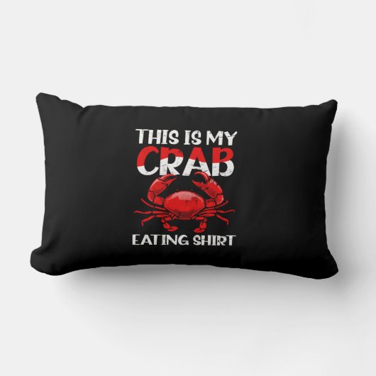 カニ食べズTシャツTシャツToday Forecast Crabs An ランバークッション (正面)
