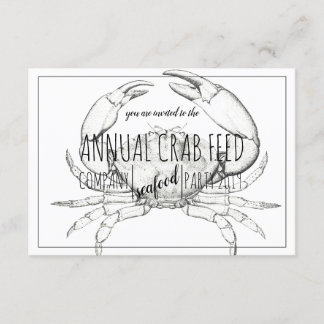 カニ食べ物を与えパーティービーチパーティー 招待状