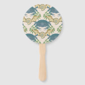 カニ饗宴 – 水カラーブルーカニ、退職 ハンドファン (裏面)