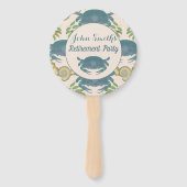 カニ饗宴 – 水カラーブルーカニ、退職 ハンドファン (正面)