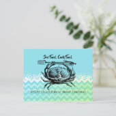 カニ魚介類メイン皿料理キーパーレシピカード ポストカード (スタンド正面)