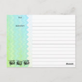 カニ魚介類メイン皿料理キーパーレシピカード ポストカード (裏面)