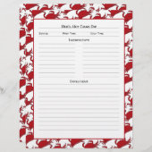 カニ魚介類レシピページライニングカスタム文字 (正面/裏面)