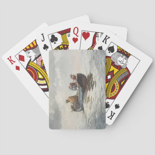 カニ魚釣り（バイウィンスローホーマー） トランプ (裏面)