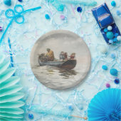 カニ魚釣り(バイウィンスローホーマー) ペーパープレート (パーティー)