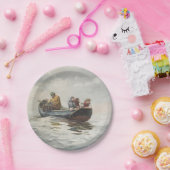 カニ魚釣り(バイウィンスローホーマー) ペーパープレート (パーティー)