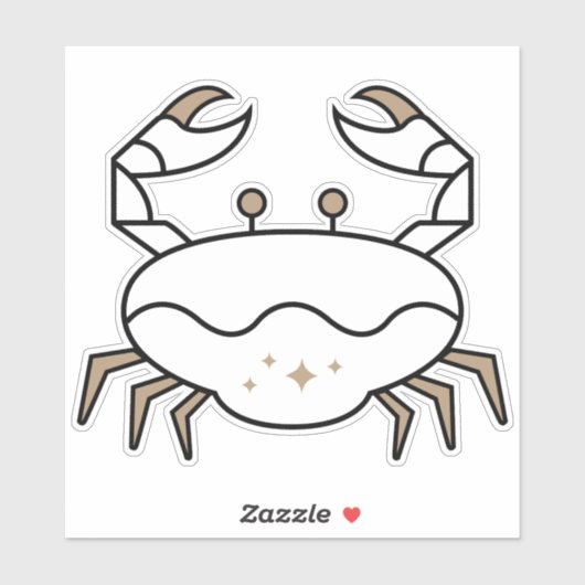 カニ黒占星術のシンボル水記号 シール (シート)