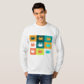 カニ6とのポップアート Tシャツ (正面フル)