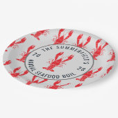 カニ・エビの海鮮パーティー 夏のロブスター 家族パーティー ペーパープレート (アングル)