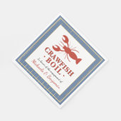 カニ・エビの煮込みパーティー カップルシャワー 婚約パーティー スタンダードランチョンナプキン (角)