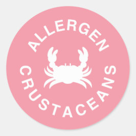 カニ・エビ・アレルギー警告 ラウンドシール