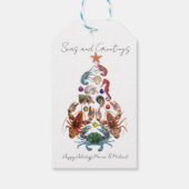 カニ エビ クリスマス ツリー 甲殻類 海のホリデー ギフトタグ (裏面)