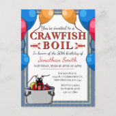 カニ・エビ・魚介パーティの誕生日会 ポストカード (正面)