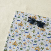 カニ・サンゴ・シェルビーチタオル ビーチタオル (インサイチュ)