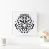 カニ スクエア壁時計 (ホーム)