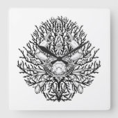 カニ スクエア壁時計 (正面)