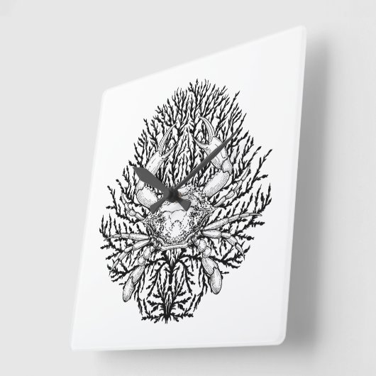 カニ スクエア壁時計 (傾斜)