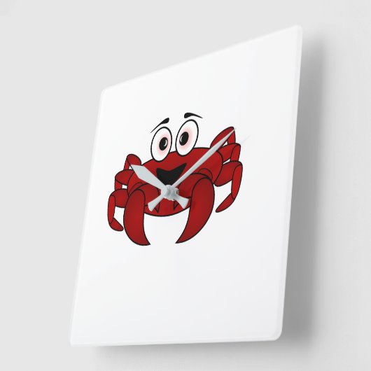 カニ スクエア壁時計 (傾斜)