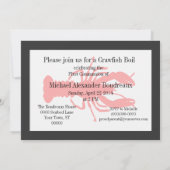 カニ/ロブスターのパーティー招待状 招待状 (裏面)