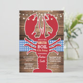 カニ・ロブスターの煮込みパーティー シェルフィッシュ 誕生日パーティー どんな年齢でも 招待状 (スタンド正面)