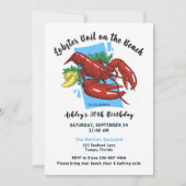 カニ ロブスター パーティー 招待状 (正面)