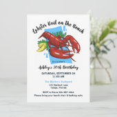 カニ ロブスター パーティー 招待状 (スタンド正面)