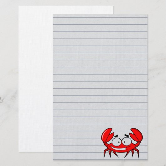 カニ 便箋 (正面/裏面)