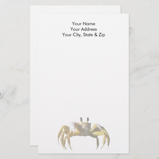 カニ 便箋 (正面/裏面)