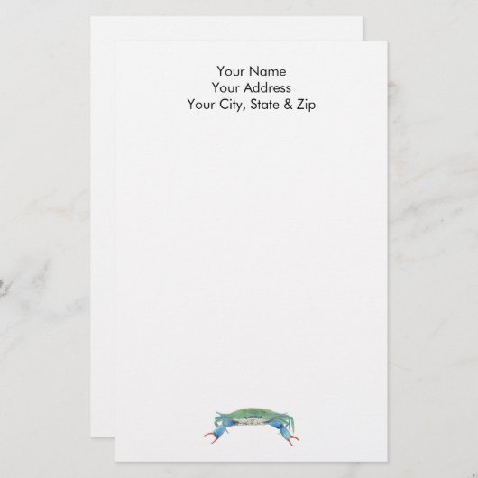 カニ 便箋 (正面/裏面)