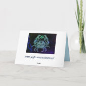 カニ〔占星術の〕十二宮図グリーティングカード カード (裏面)