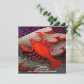 カニ〔占星術の〕十二宮図サインバースデーパーティー 招待状 (スタンド正面)