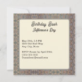 カニ〔占星術の〕十二宮図サインバースデーパーティー 招待状 (裏面)