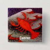 カニ〔占星術の〕十二宮図サインバースデーパーティー 缶バッジ (正面)