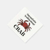 カニ 私は横歩きすることで自分をアクティブに保っています カニ スタンダードカクテルナプキン (角)