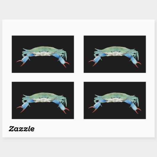 カニ 長方形シール (シート)