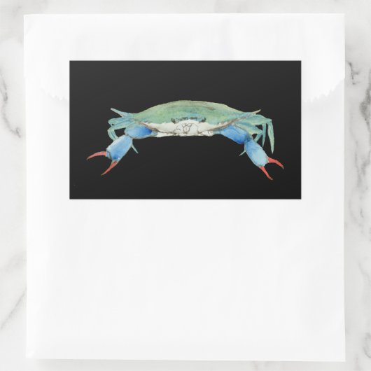 カニ 長方形シール (バッグ)