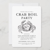 カニ|魚介類がかにヴィンテージスタイル招待状 招待状 (正面)