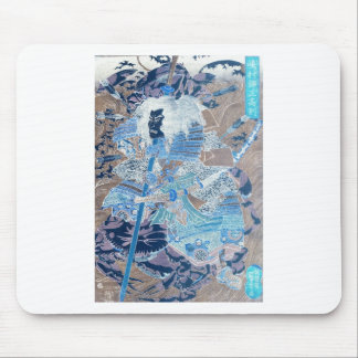 カニc. 1800'sの背部の武士のサーフィン マウスパッド