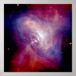 カニNebuの結合されたX線そして光学イメージ ポスター